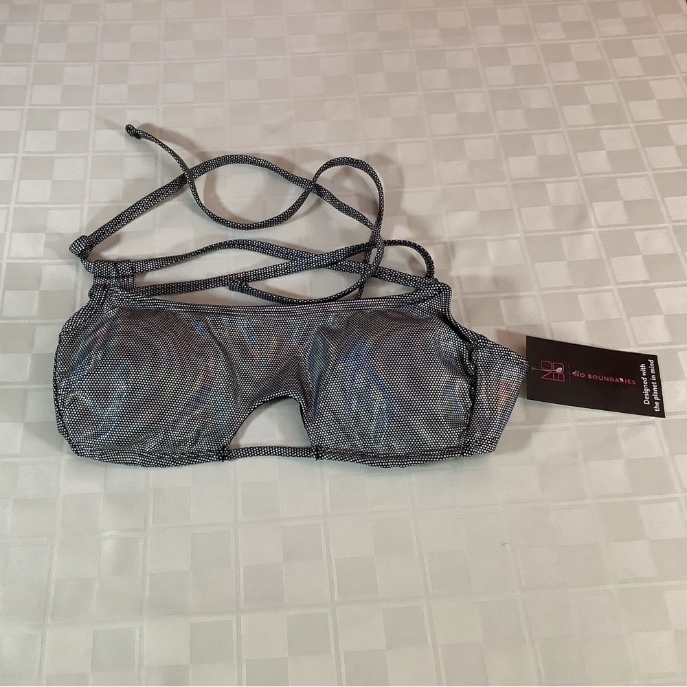 No Boundaries Black Bikini Top with Adjustable Straps